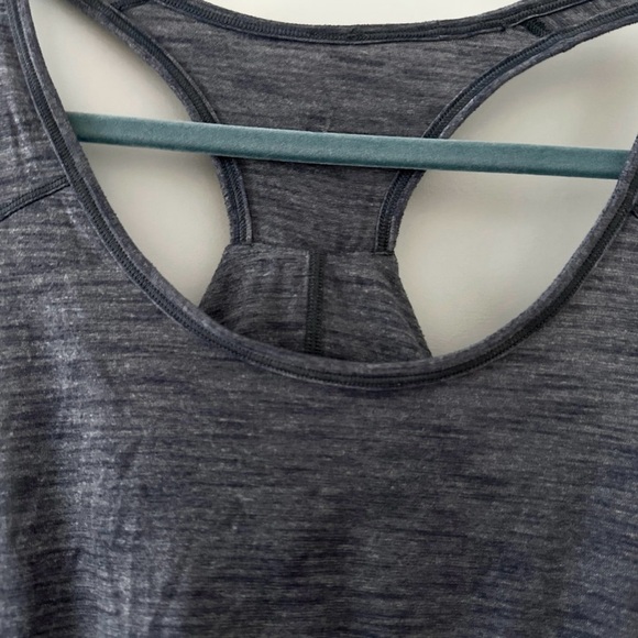 💙 Lululemon Essential Dark Blue Heather Racerback Tank Top Womens Size 4 Workout - Picture 6 of 16